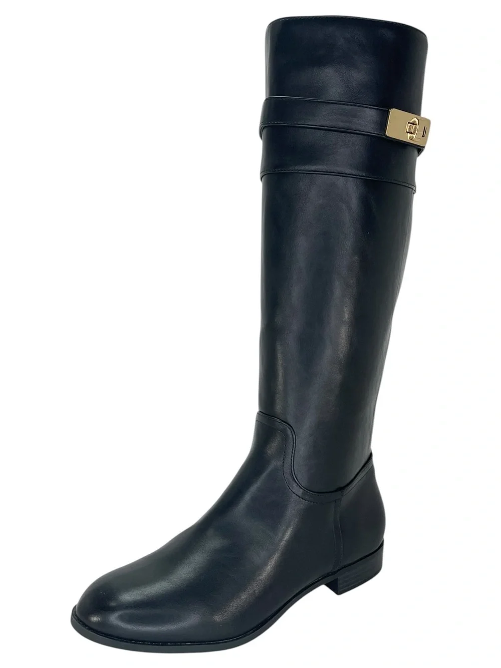 Giani Bernini Taharahh Black Faux Leather Knee High Womens Boots Size 9.5M - Picture 2 of 12